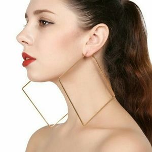 New Gold square shaped earrings
